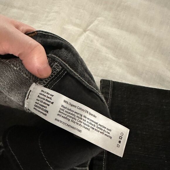Eileen Fisher Women’s 2 Organic Cotton Blend Dark Jeans - Picture 7 of 8